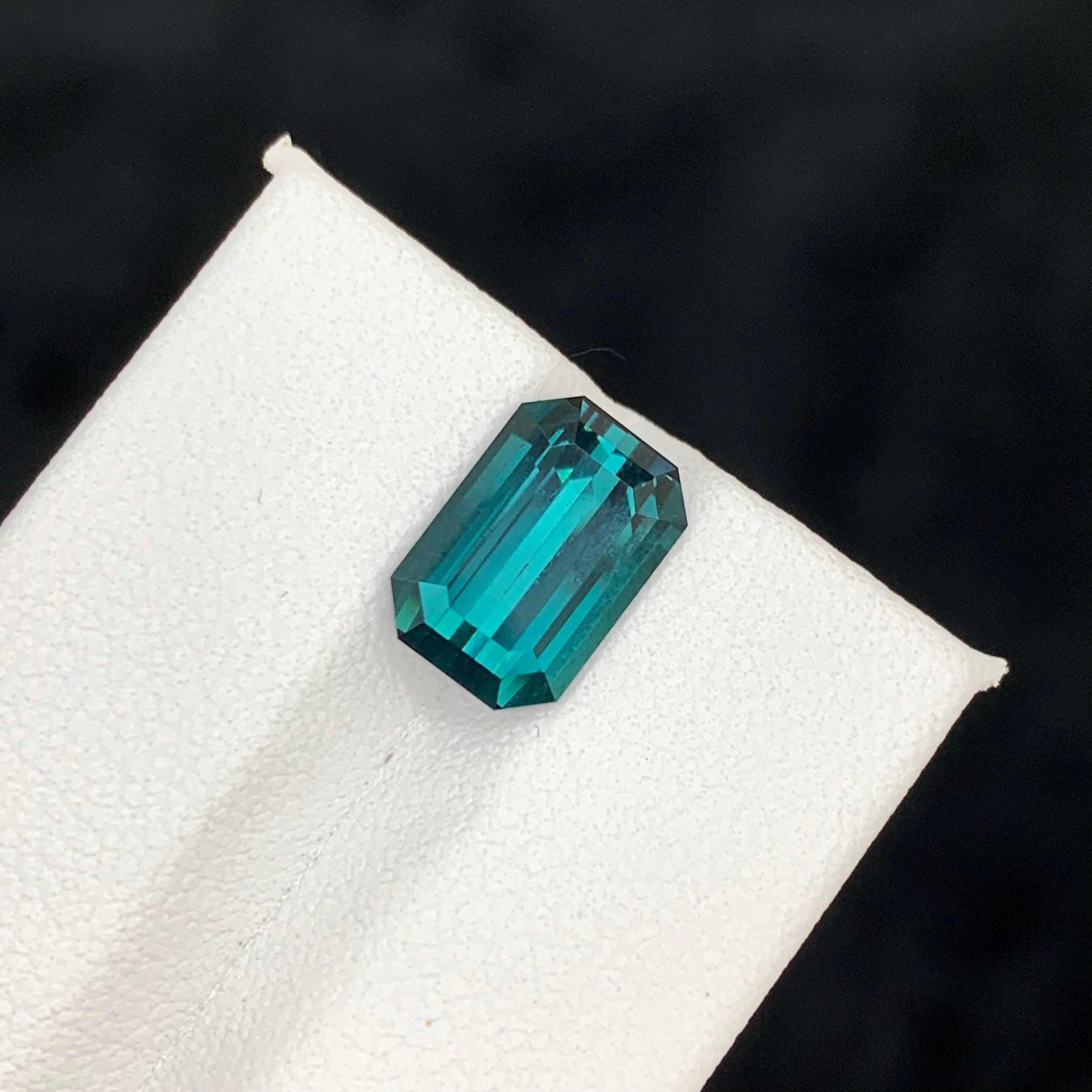 4,35 Karat Natürliche Lose Blaue Farbe Turmalin Stein Smaragd Schliff Afghanischen Edelstein für Damen oder Herren im Angebot