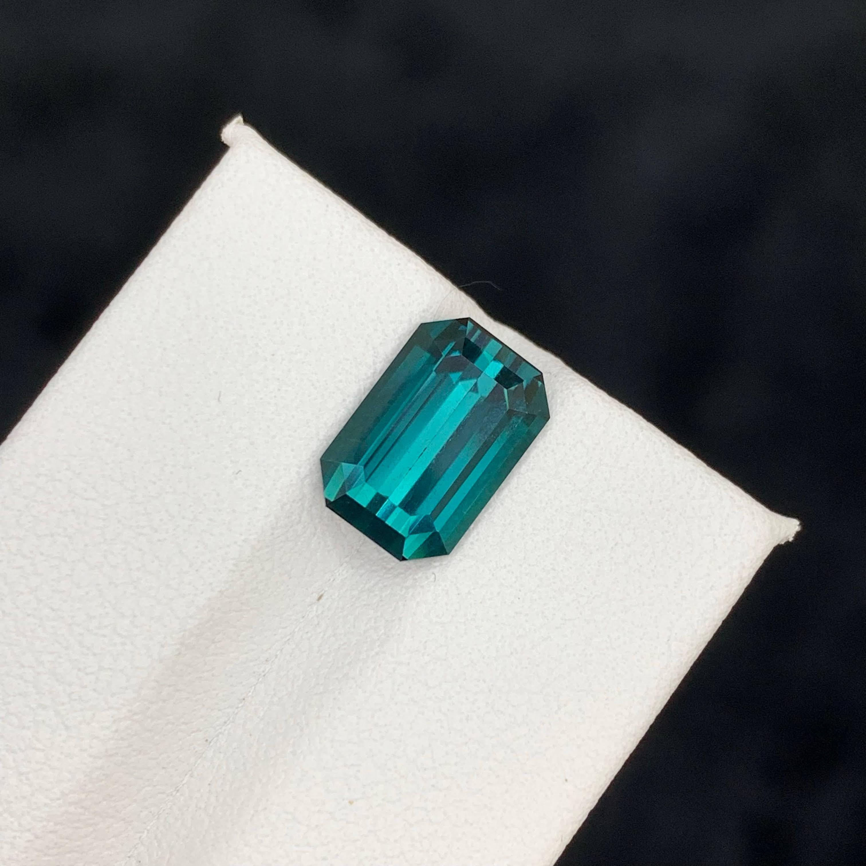 4,35 Karat Natürliche Lose Blaue Farbe Turmalin Stein Smaragd Schliff Afghanischen Edelstein im Angebot 1