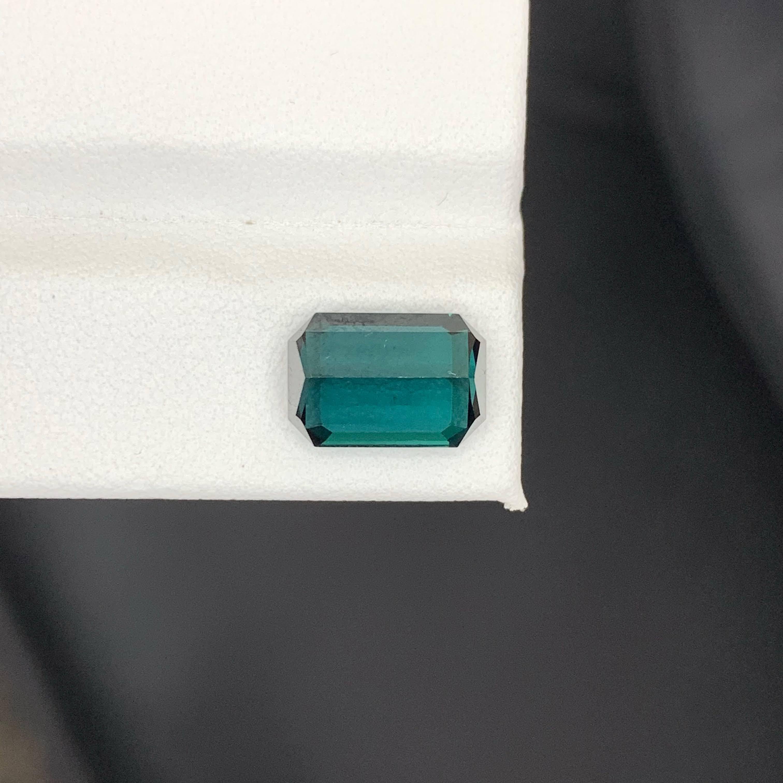 4,35 Karat Natürliche Lose Blaue Farbe Turmalin Stein Smaragd Schliff Afghanischen Edelstein im Angebot 2