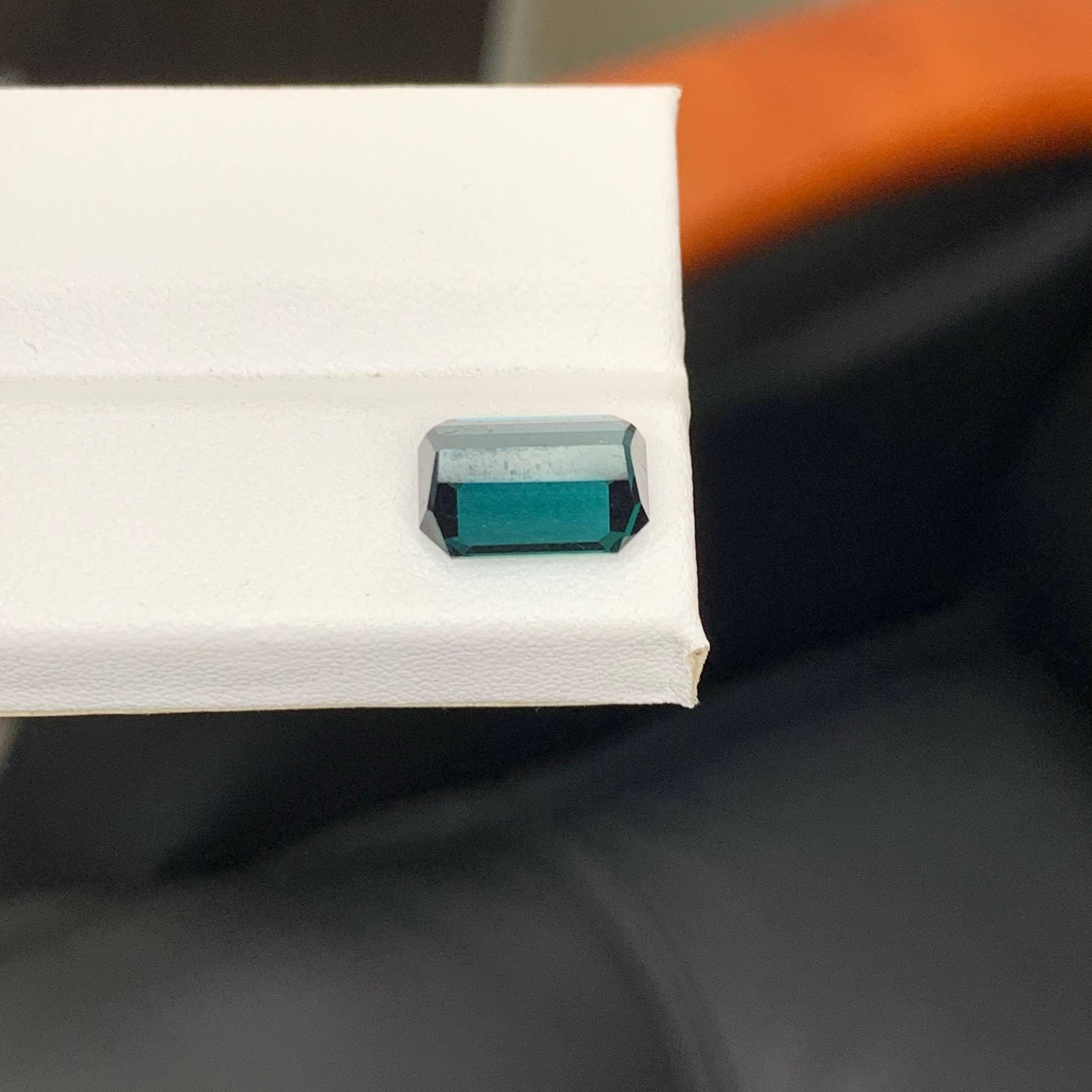 4,35 Karat Natürliche Lose Blaue Farbe Turmalin Stein Smaragd Schliff Afghanischen Edelstein im Angebot 3