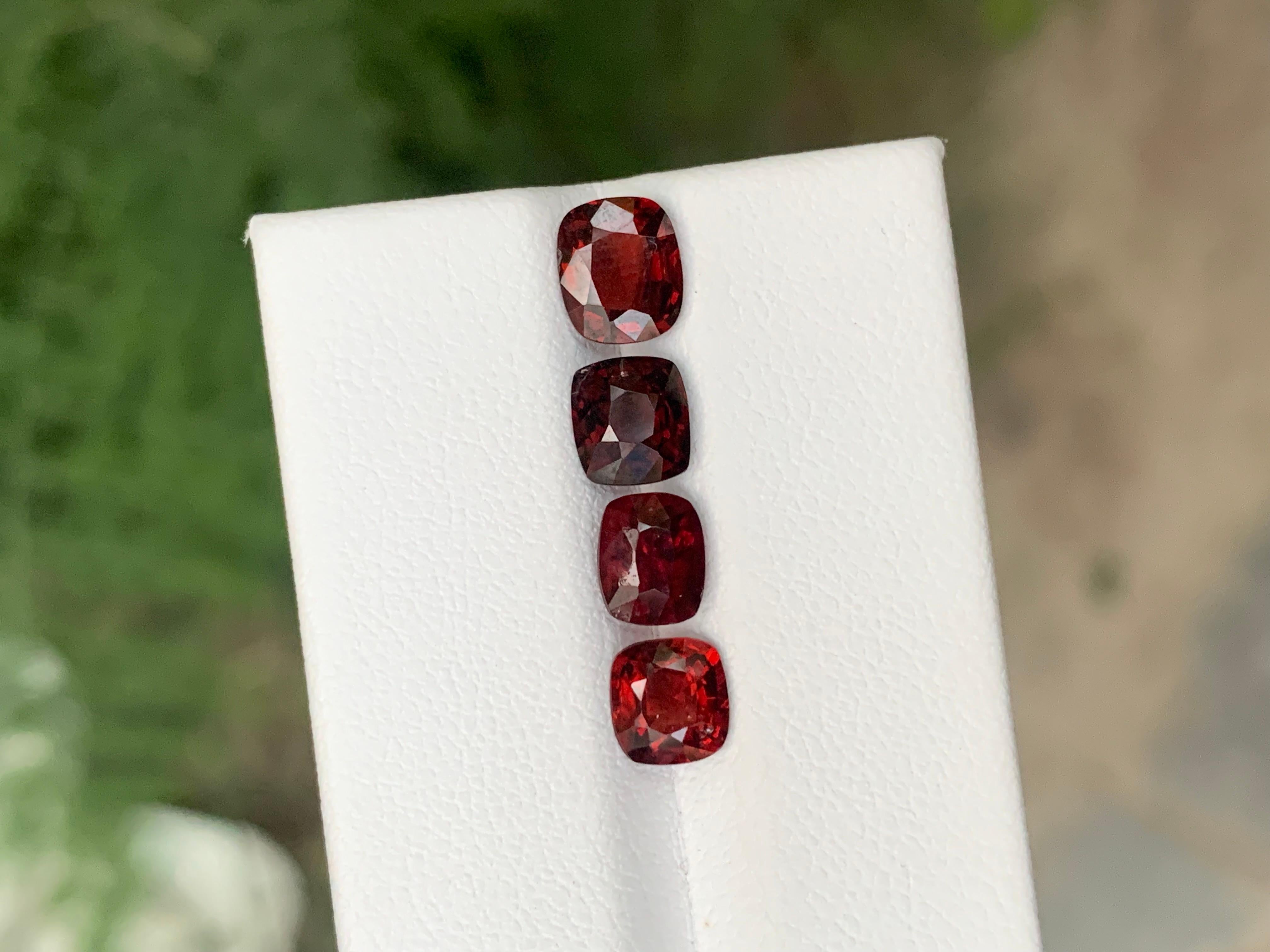 4.35 Carat Natural Loose Burmese Red Spinel Lot  For Jewellery Making For Sale 4