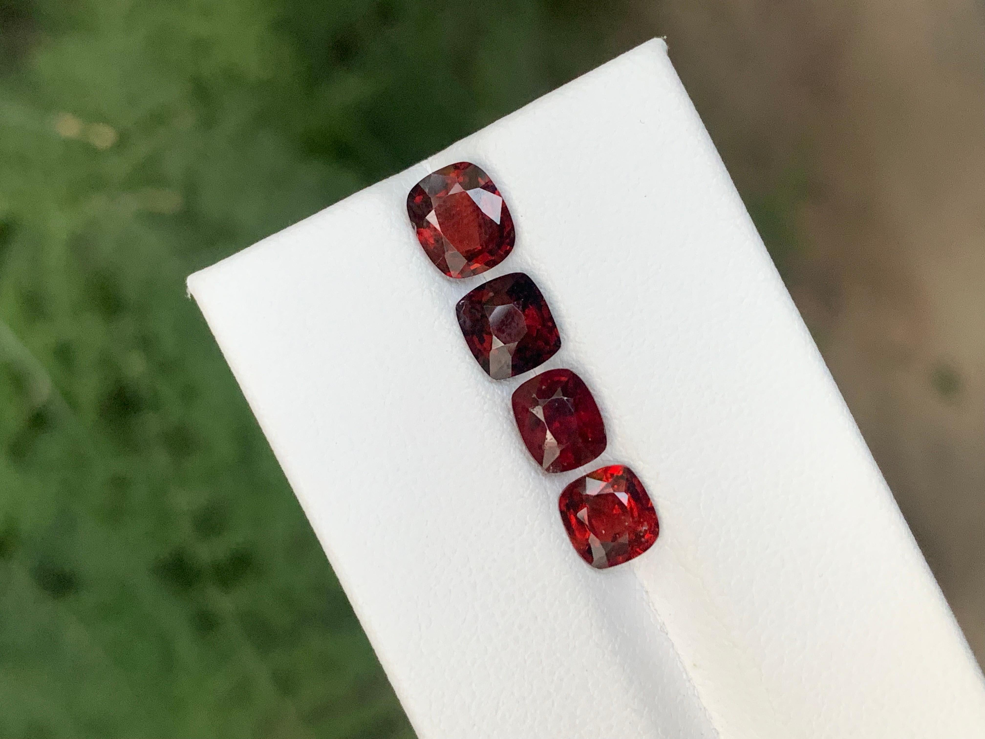 Arts and Crafts 4.35 Carat Natural Loose Burmese Red Spinel Lot  For Jewellery Making For Sale