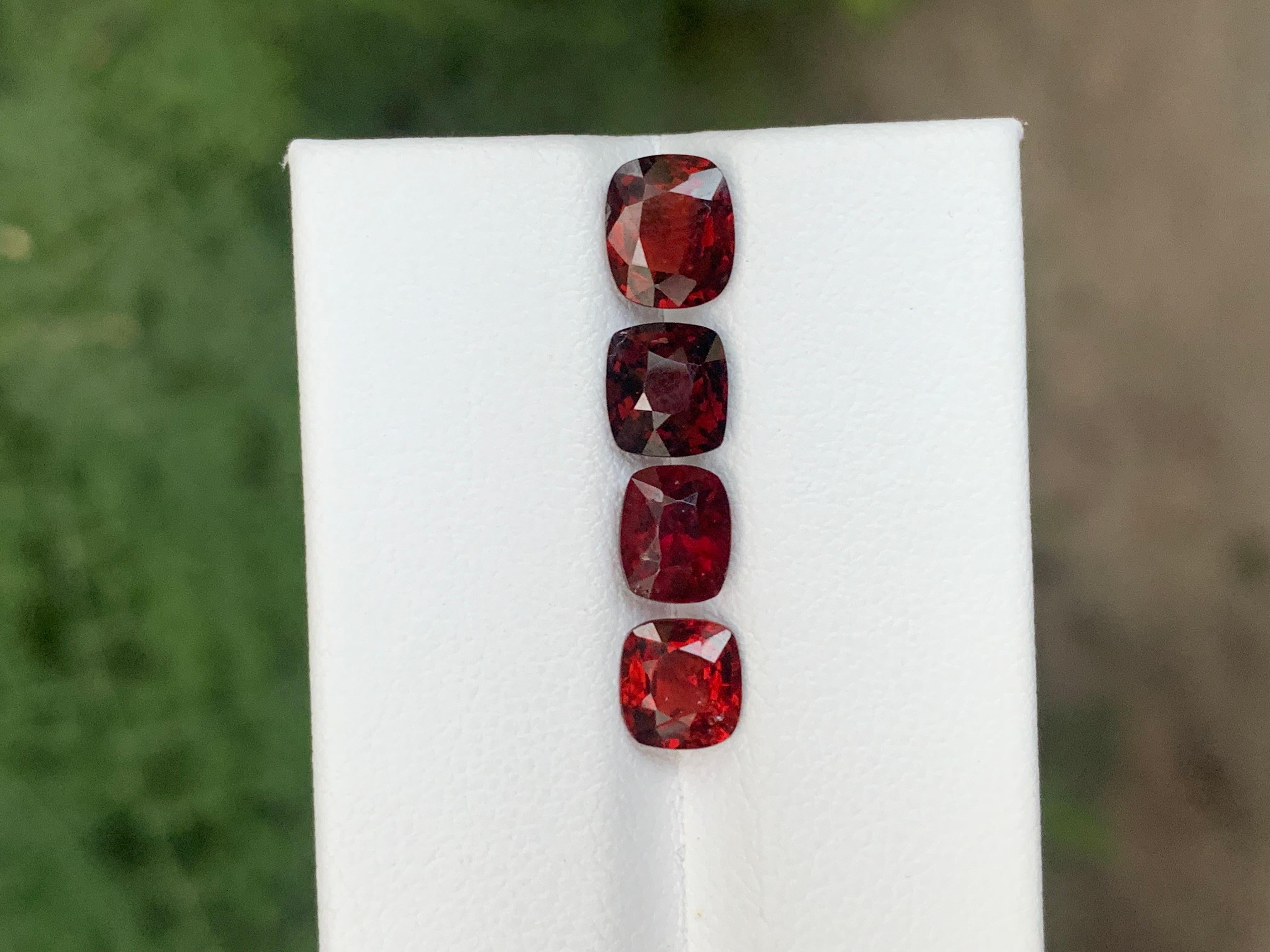 Women's or Men's 4.35 Carat Natural Loose Burmese Red Spinel Lot  For Jewellery Making For Sale