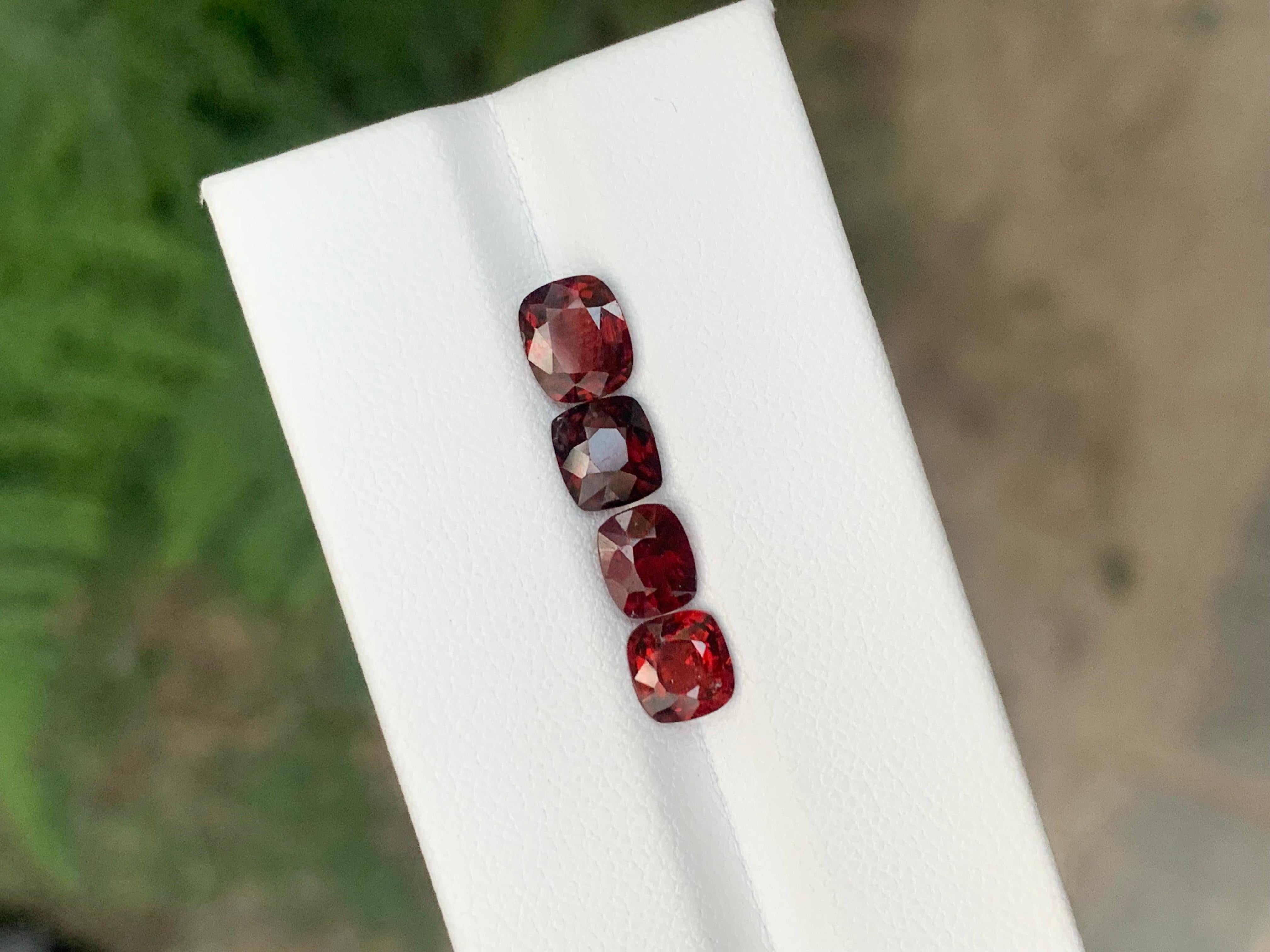 4.35 Carat Natural Loose Burmese Red Spinel Lot  For Jewellery Making For Sale 3