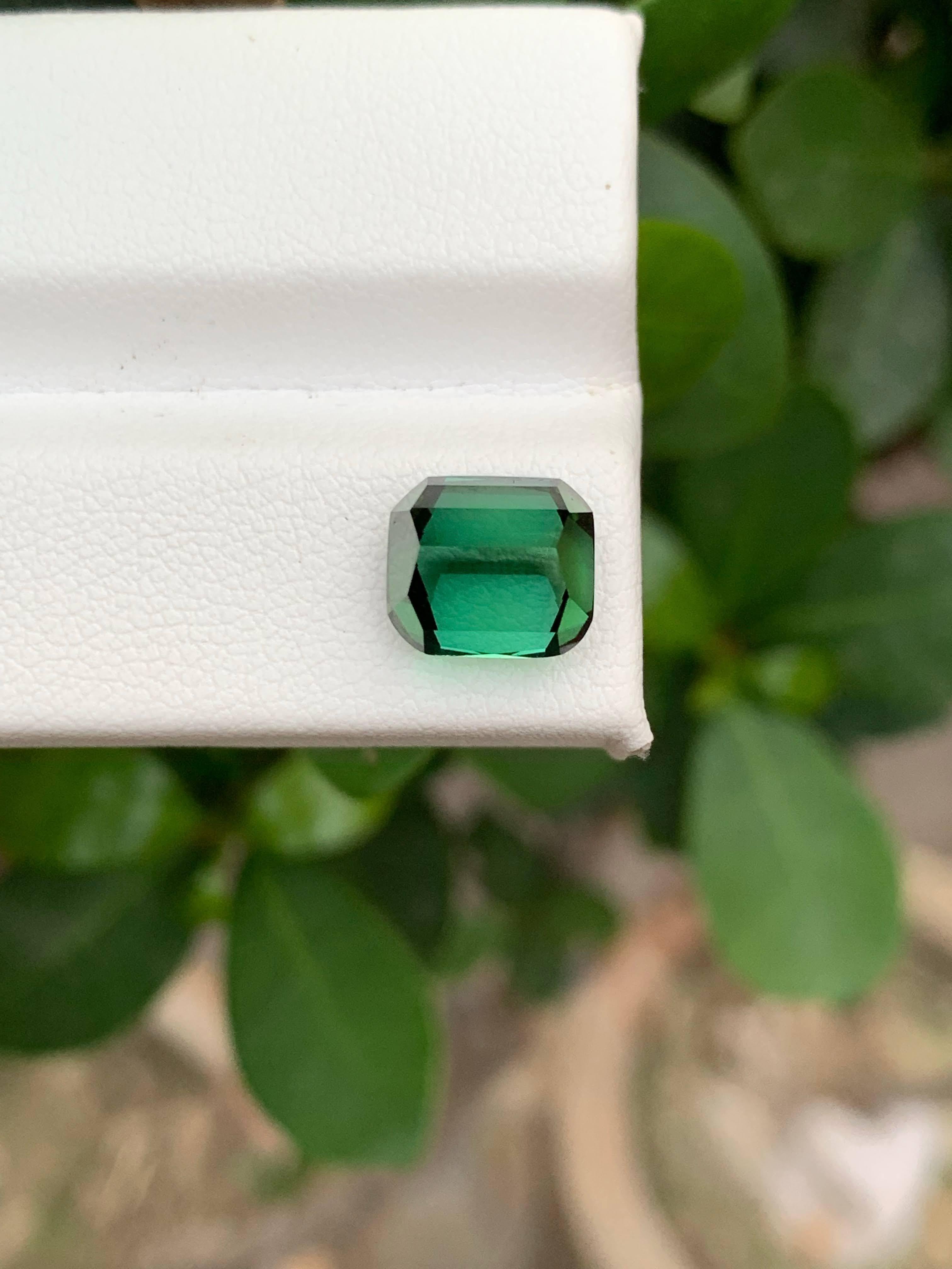 4.35 Carat Natural Loose Greenish Blue Tourmaline Cushion Cut Afghan Gemstone (Tourmaline bleue verdâtre en vrac, taille coussin) Neuf - En vente à Bangkok, TH