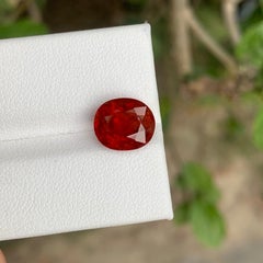 4.35 quilates de granate de hessonita natural suelto en forma ovalada
