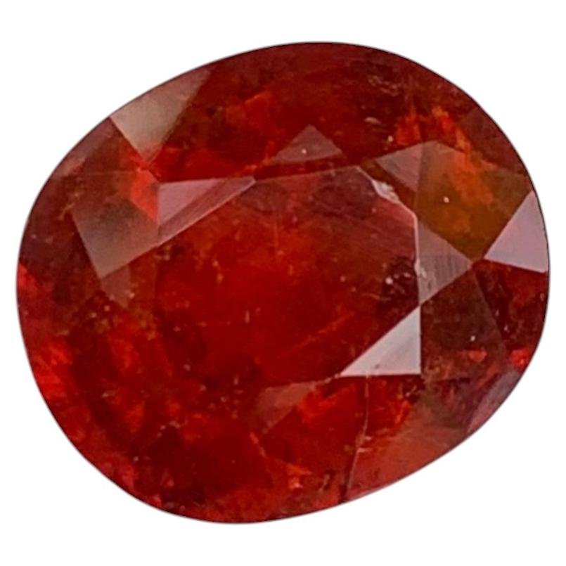4.35 Carat Natural Loose Hessonite Garnet Oval Shape Gemstone (pierre précieuse de forme ovale)