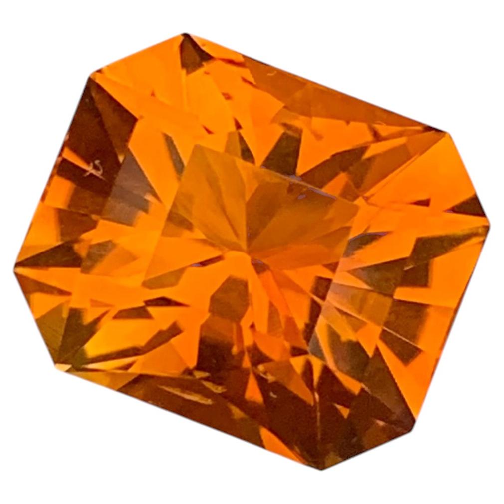 4.35 Carat Natural Loose Maraba Citrine Emerald Shape Gemstone (pierre précieuse en forme d'émeraude)