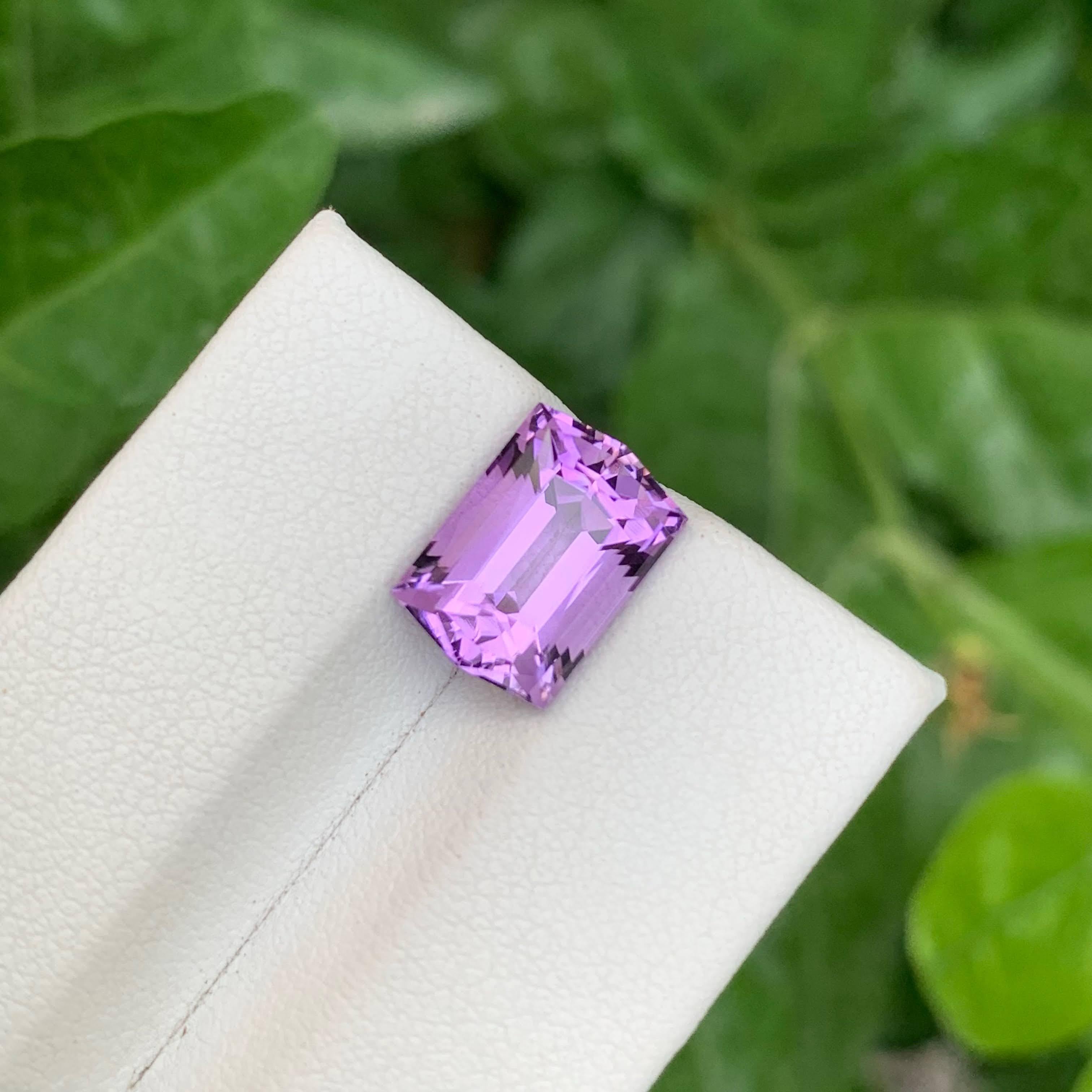 4.35 Carat Natural Loose Purple Amethyst Stone Fancy Cut Brazilian Gemstone For Sale 5