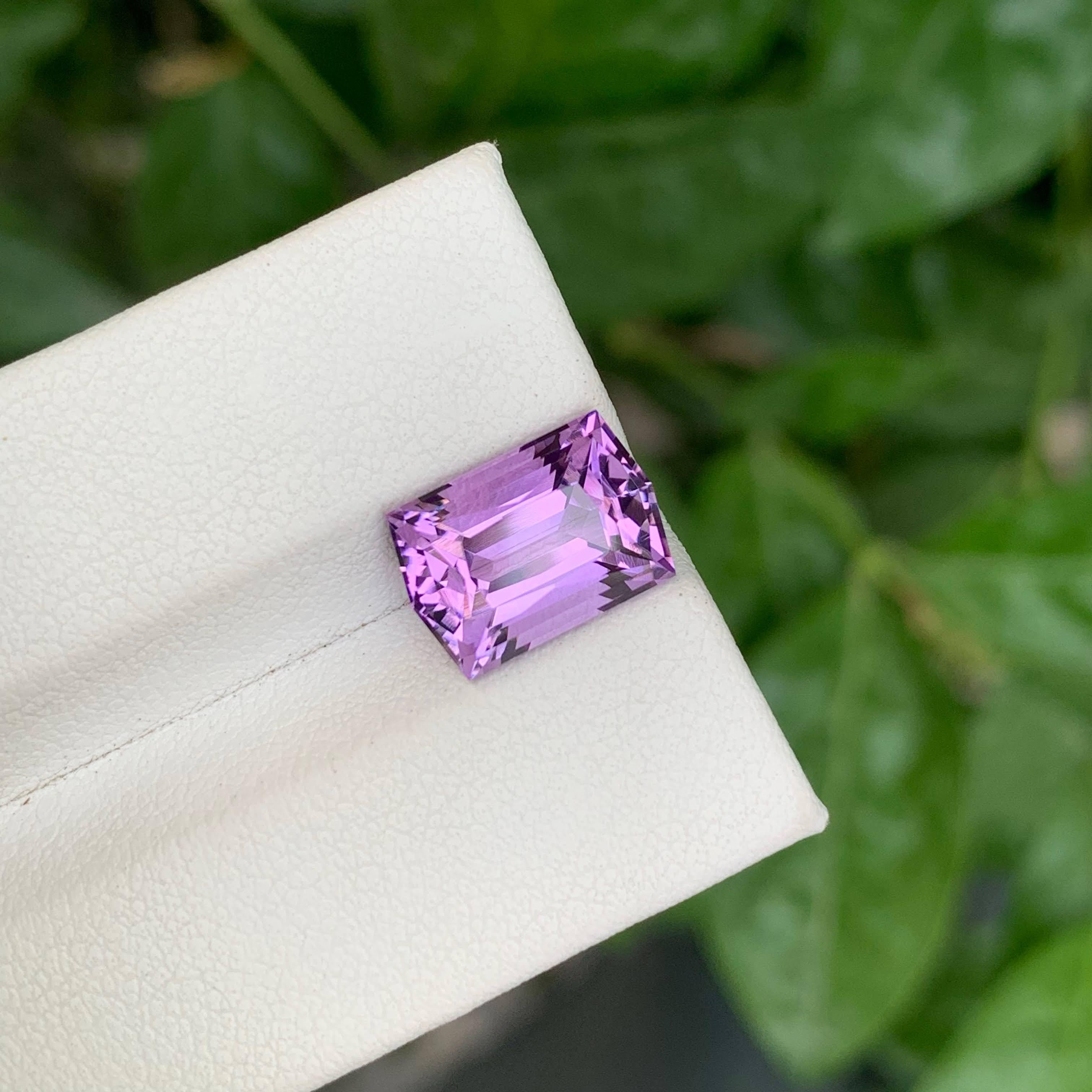 Mixed Cut 4.35 Carat Natural Loose Purple Amethyst Stone Fancy Cut Brazilian Gemstone For Sale