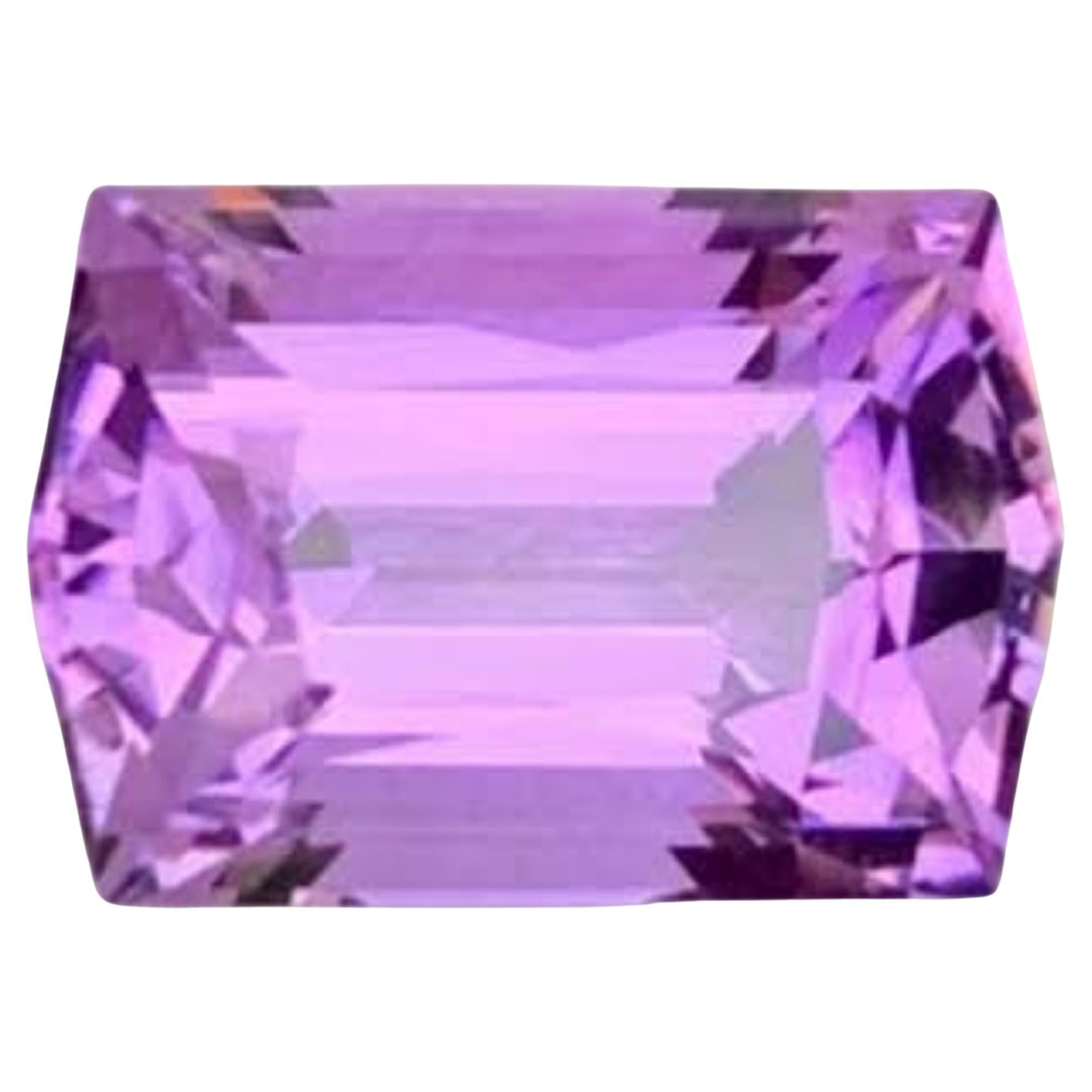 4.35 Carat Natural Loose Purple Amethyst Stone Fancy Cut Brazilian Gemstone For Sale
