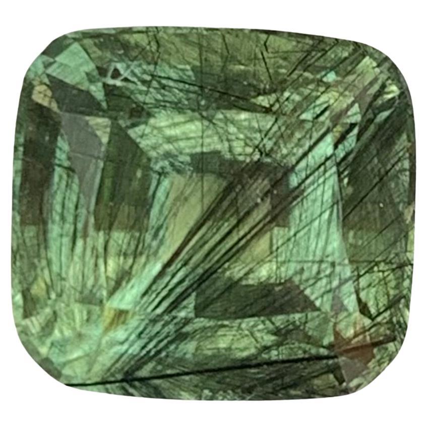 4,35 quilates de piedra natural suelta de rutilo peridoto en forma de cojín