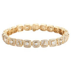 Gwen Beloti - Bracelet de tennis de luxe à trois diamants de 4,35 carats