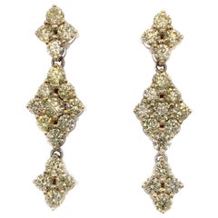 Orecchini da cocktail con diamante giallo da 4,35 carati