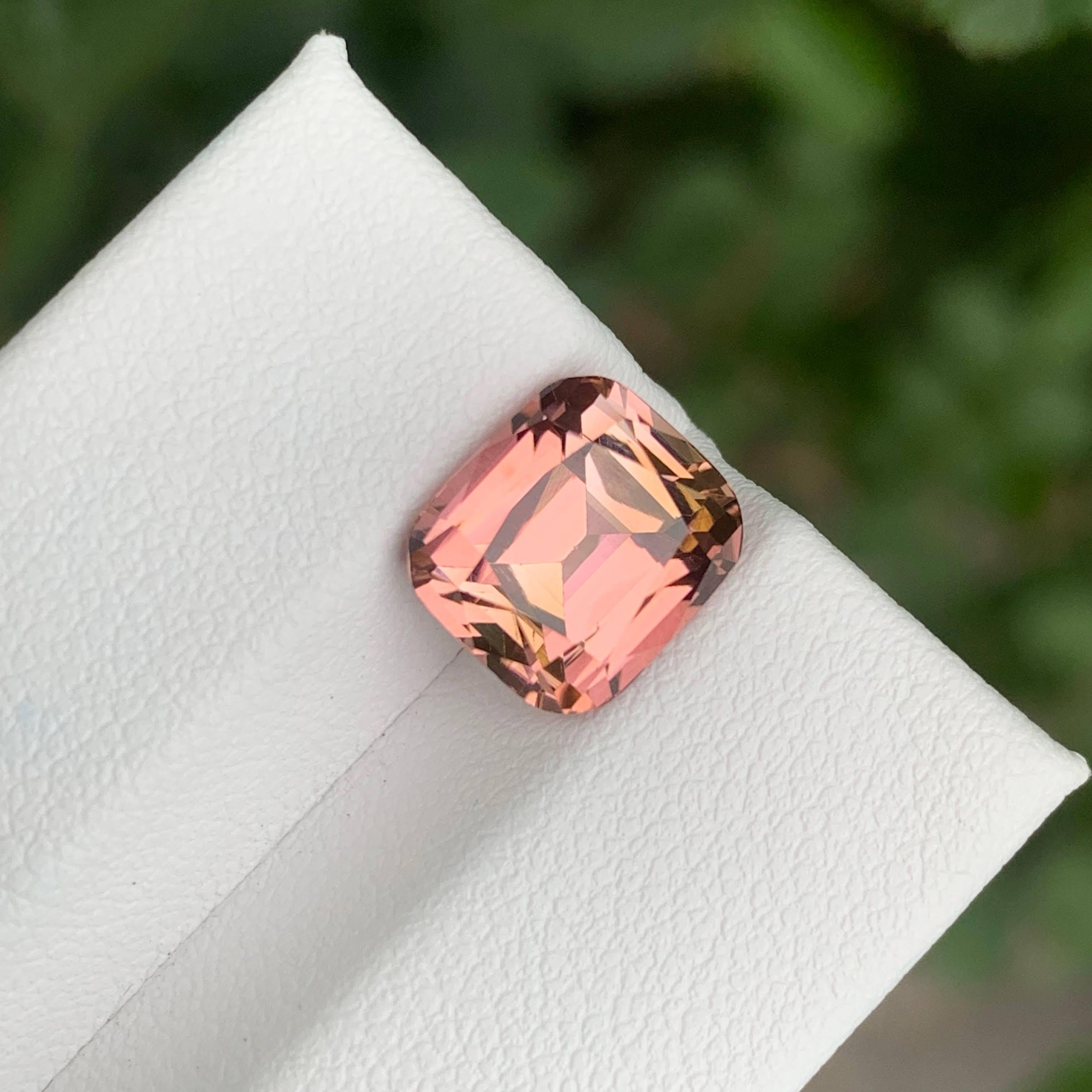 4.35 carats Pink Tourmaline Stone Cushion Cut Natural Afghani Gemstone im Angebot 2