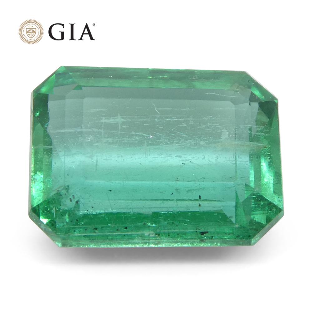4,35ct Achteck-/Smaragdschliff Grüner Smaragd GIA zertifiziert Sambia (F1) im Angebot 6