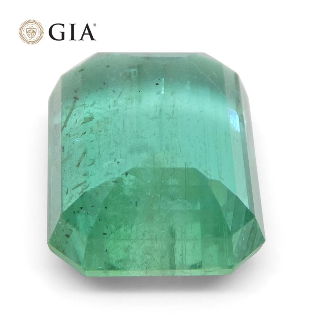 4,35ct Achteck-/Smaragdschliff Grüner Smaragd GIA zertifiziert Sambia (F1) im Angebot 7