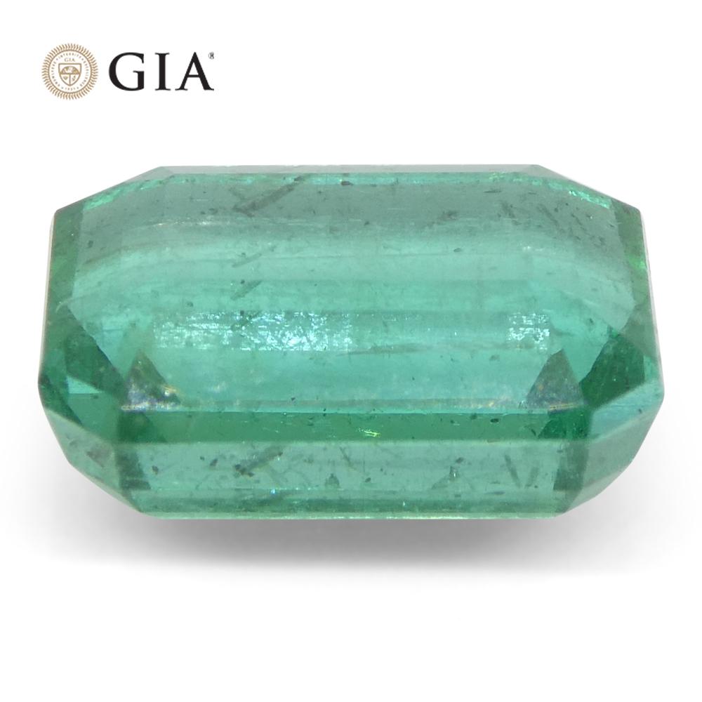 4,35ct Achteck-/Smaragdschliff Grüner Smaragd GIA zertifiziert Sambia (F1) im Angebot 4