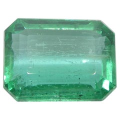 4.35ct Octagonal/Emerald Cut Green Emerald GIA Certified Zambia (F1)