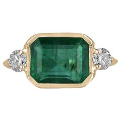 Anello di fidanzamento con diamante taglio smeraldo 4,35tcw 14K