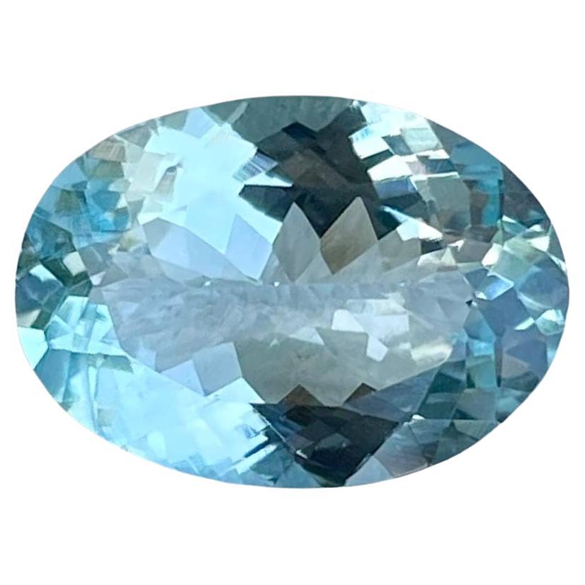 4.36 quilates Piedra Aguamarina Azul Talla Ovalada Piedra Preciosa Africana Natural