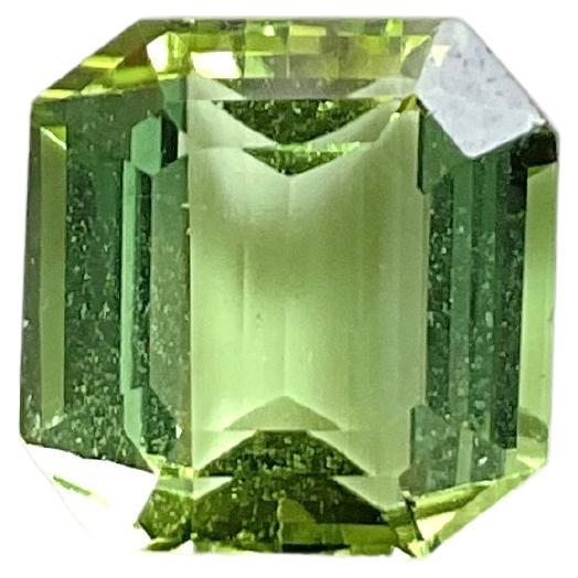 4.36 Karat grüner Turmalin achteckig facettiert geschliffener Stein Top Qualität Natürlicher Edelstein