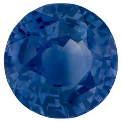 4,36 Karat blauer Saphir rund zertifiziert loser Edelstein