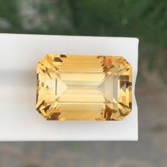 43.60 Carat Natural Loose Yellow Citrine Emerald Shape Gemstone