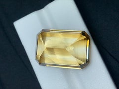 43.60 Carats Natural Citrine Loose Emerald Cut Gemstone