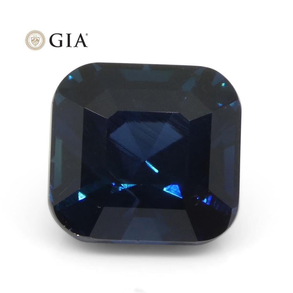 4.36 Carat Cushion Blue Sapphire GIA Certified Unheated For Sale 8