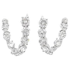 4.36CT Diamond Huggies Earrings