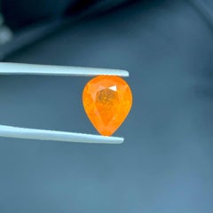4.37 Carat Certified Natural Loose Spessartite Garnet Pear Cut African Gemstone