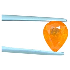 4.37 Carat Certified Natural Loose Spessartite Garnet Pear Cut African Gemstone
