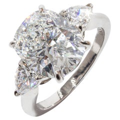 4.37 Carat Cushion Statement Brilliant White 18K Gold Quiet Power Signature