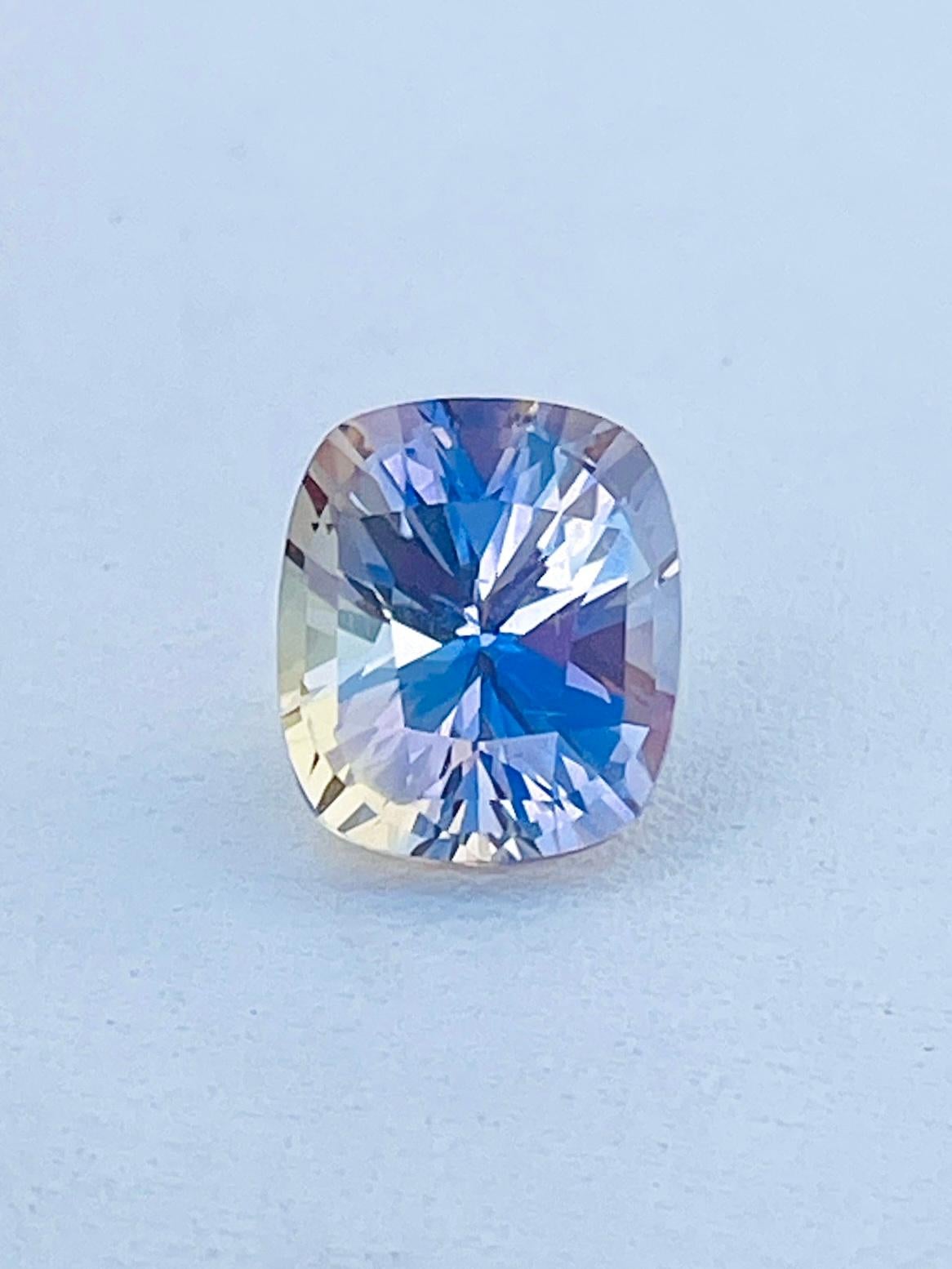 4,37 Karat Natürlicher Zoisit (Tansanit) Unerhitzt zwei Farben Präzisionsschliff im Angebot 5