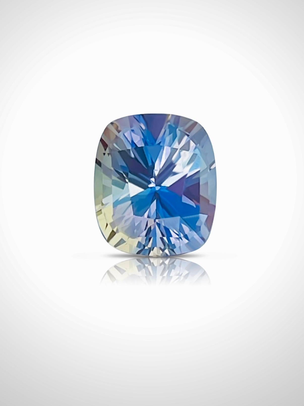 4,37 Karat Natürlicher Zoisit (Tansanit) Unerhitzt zwei Farben Präzisionsschliff im Angebot 2