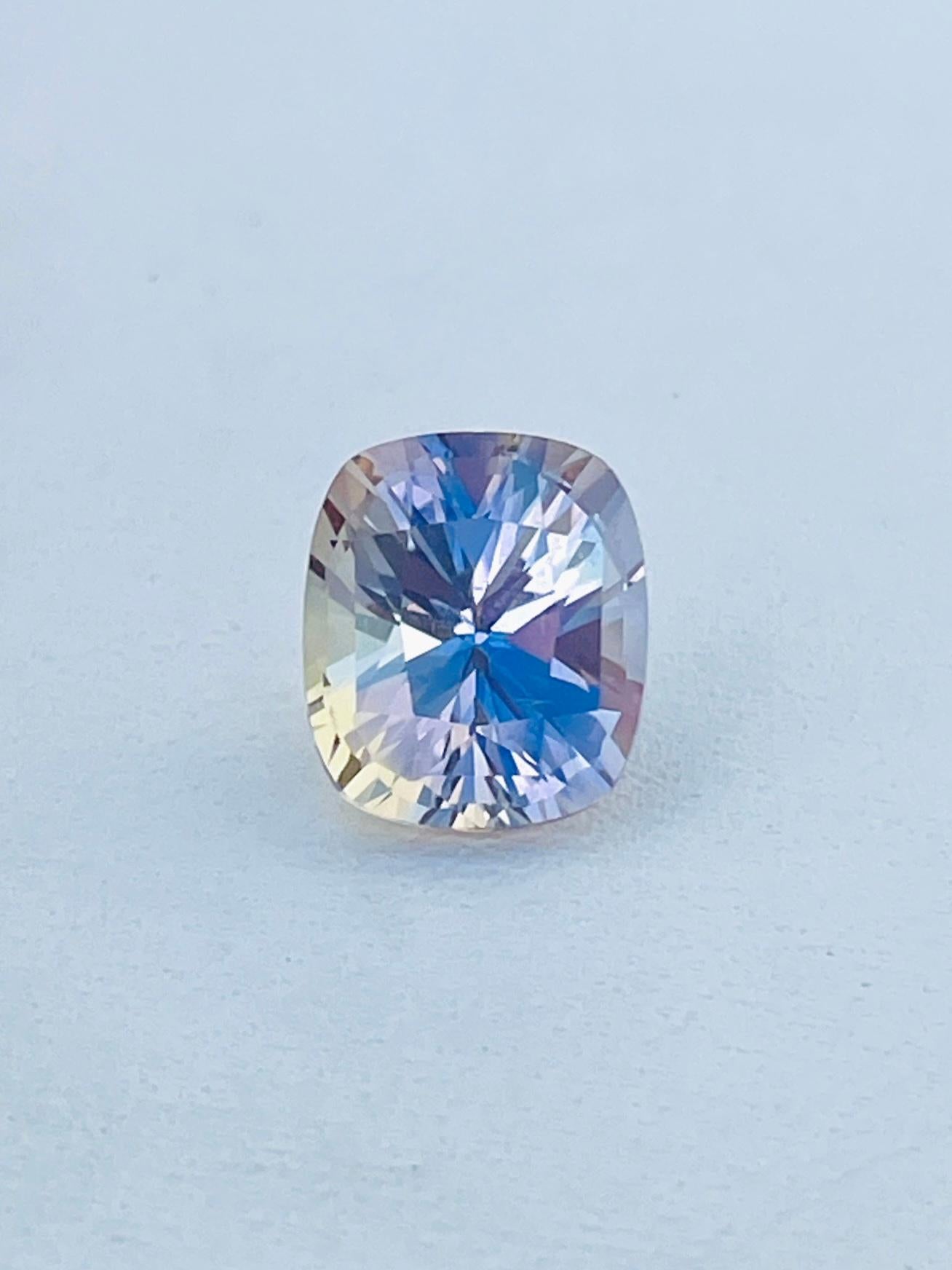 4,37 Karat Natürlicher Zoisit (Tansanit) Unerhitzt zwei Farben Präzisionsschliff im Angebot 4