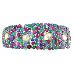 Pulsera de 43,71 cts de Esmeralda, Rubí y Zafiro
