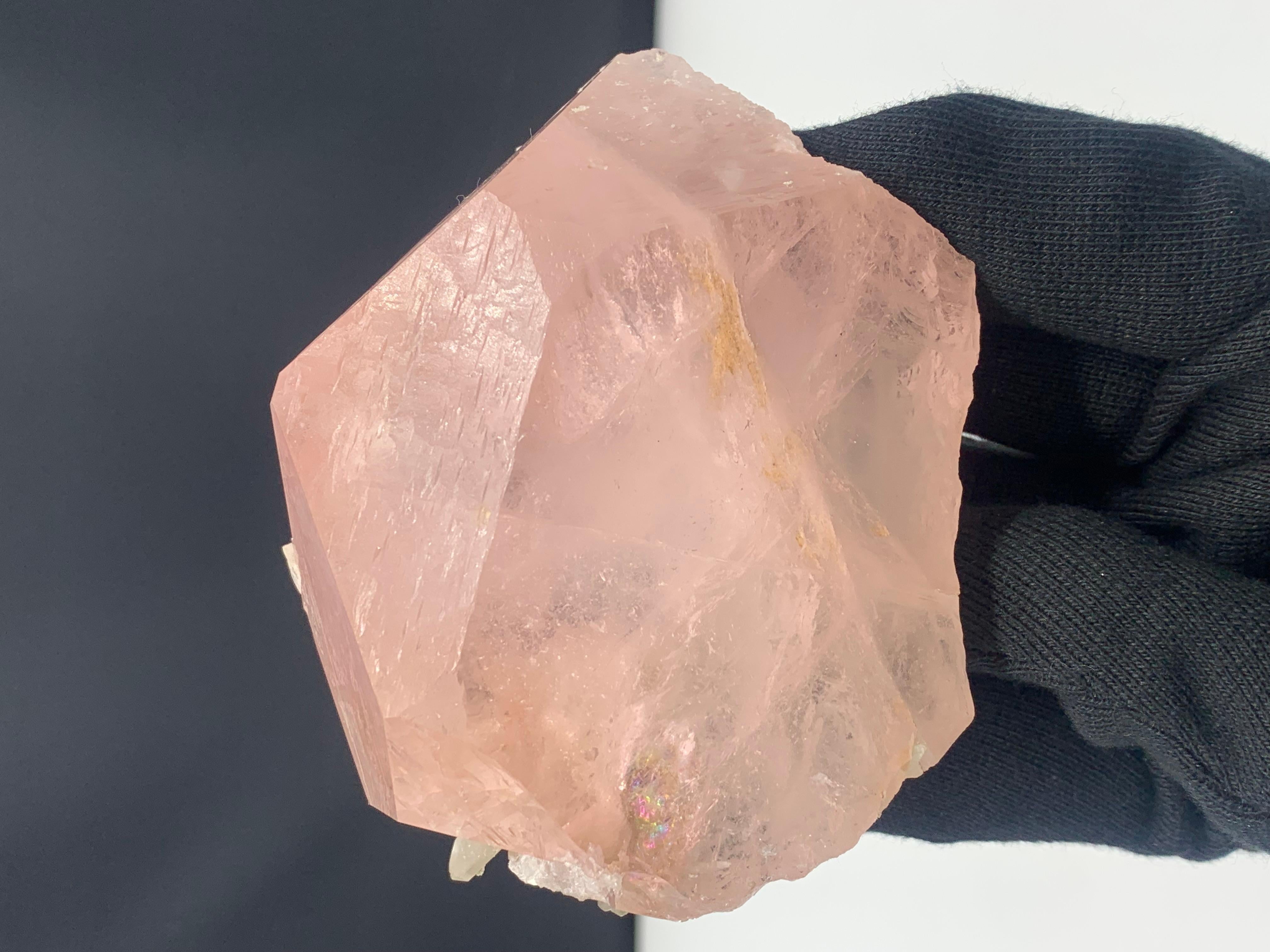 Adam Style 437.51 Gram Lovely Morganite Specimen With Muscovite From Kunar, Afghanistan  For Sale