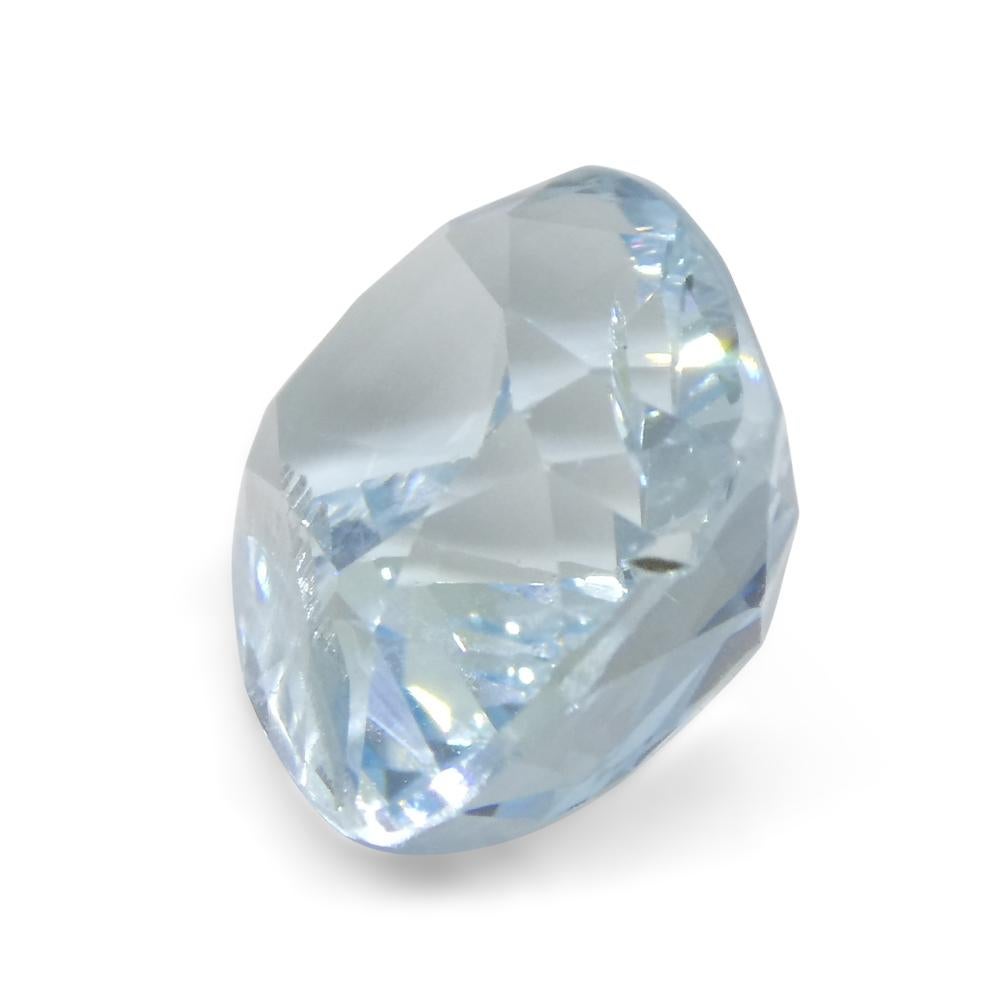 4.37ct Cushion Blue Aquamarine from Brazil For Sale 3
