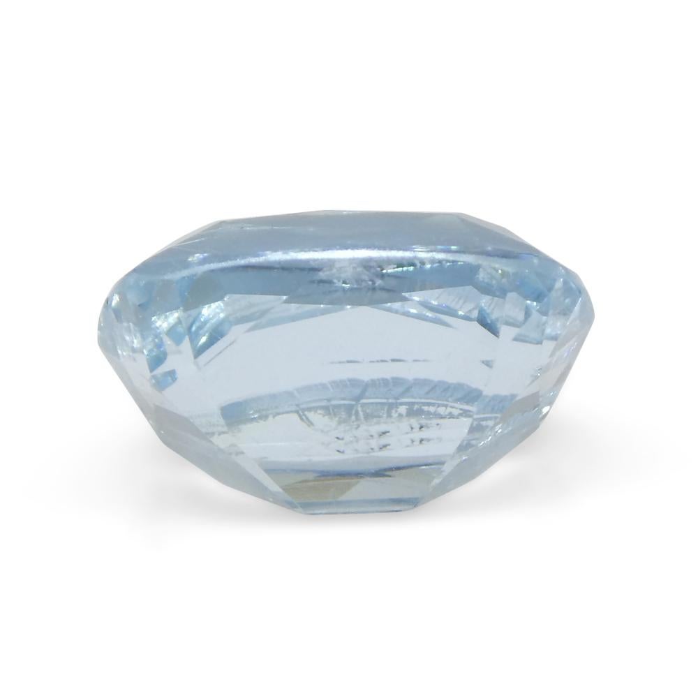 4.37ct Cushion Blue Aquamarine from Brazil For Sale 4