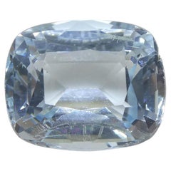 Aigue-marine bleue coussin de 4.37ct du Brésil