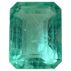 4.37ct Pastel Green Colombian Emerald 11x9mm Classic Cut Genuine May Birthstone