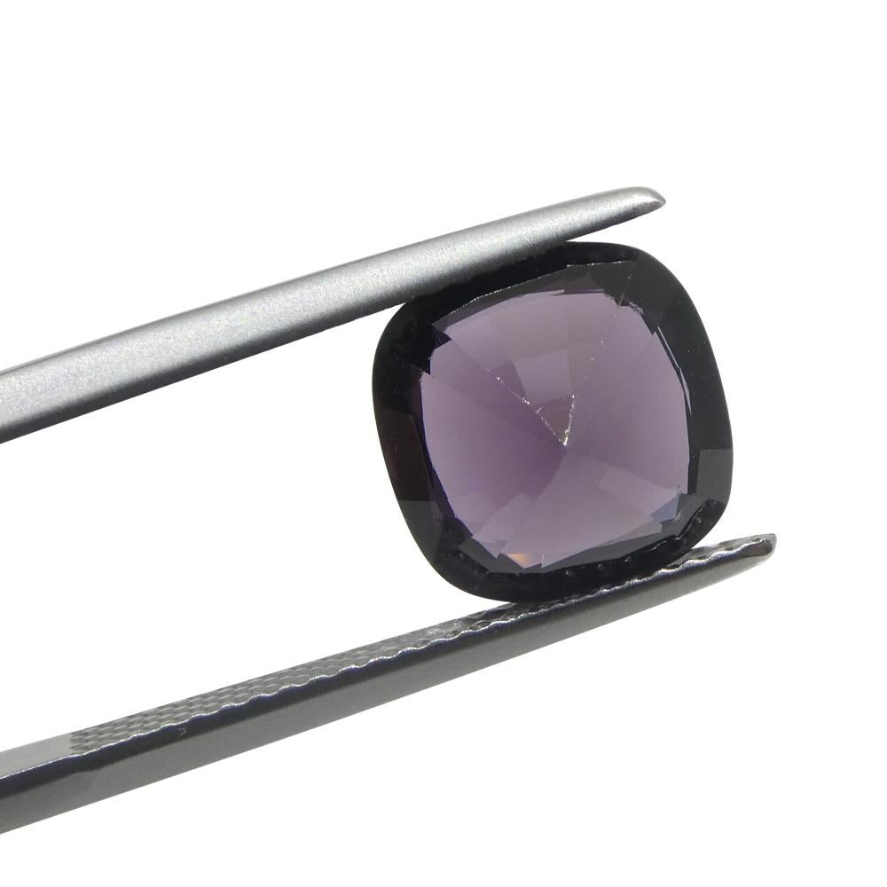 4.37ct Spinello viola rettangolare a cuscino dalla Birmania in vendita 8