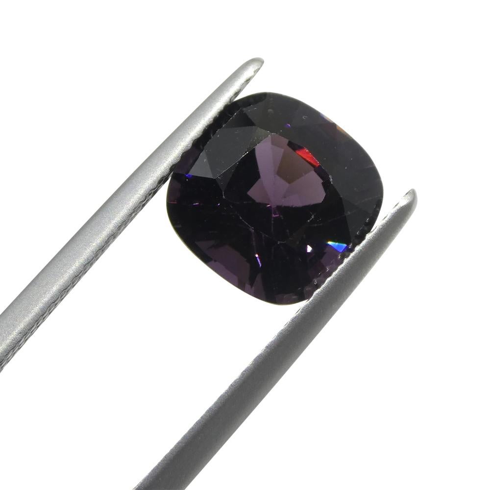 4.37ct Spinello viola rettangolare a cuscino dalla Birmania In condizioni Nuovo in vendita a Toronto, Ontario