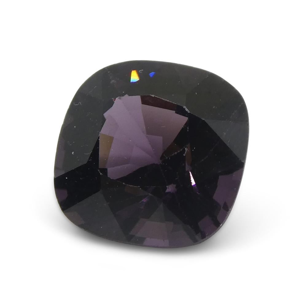 4.37ct Spinello viola rettangolare a cuscino dalla Birmania in vendita 1