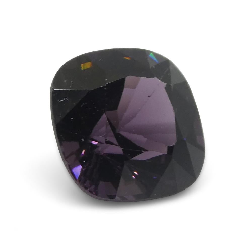 4.37ct Spinello viola rettangolare a cuscino dalla Birmania in vendita 4