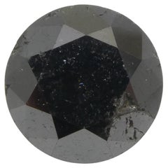 4.37ct Round Brilliant Cut Black Diamond 