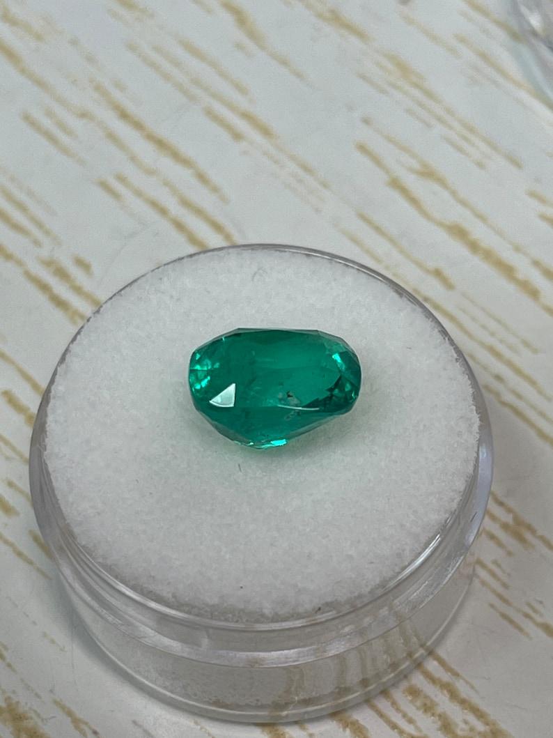 4.38 Carat 11x8 Vivid Muzo Green Colombian Emerald - AAA+ Cushion Cut May Gem 2