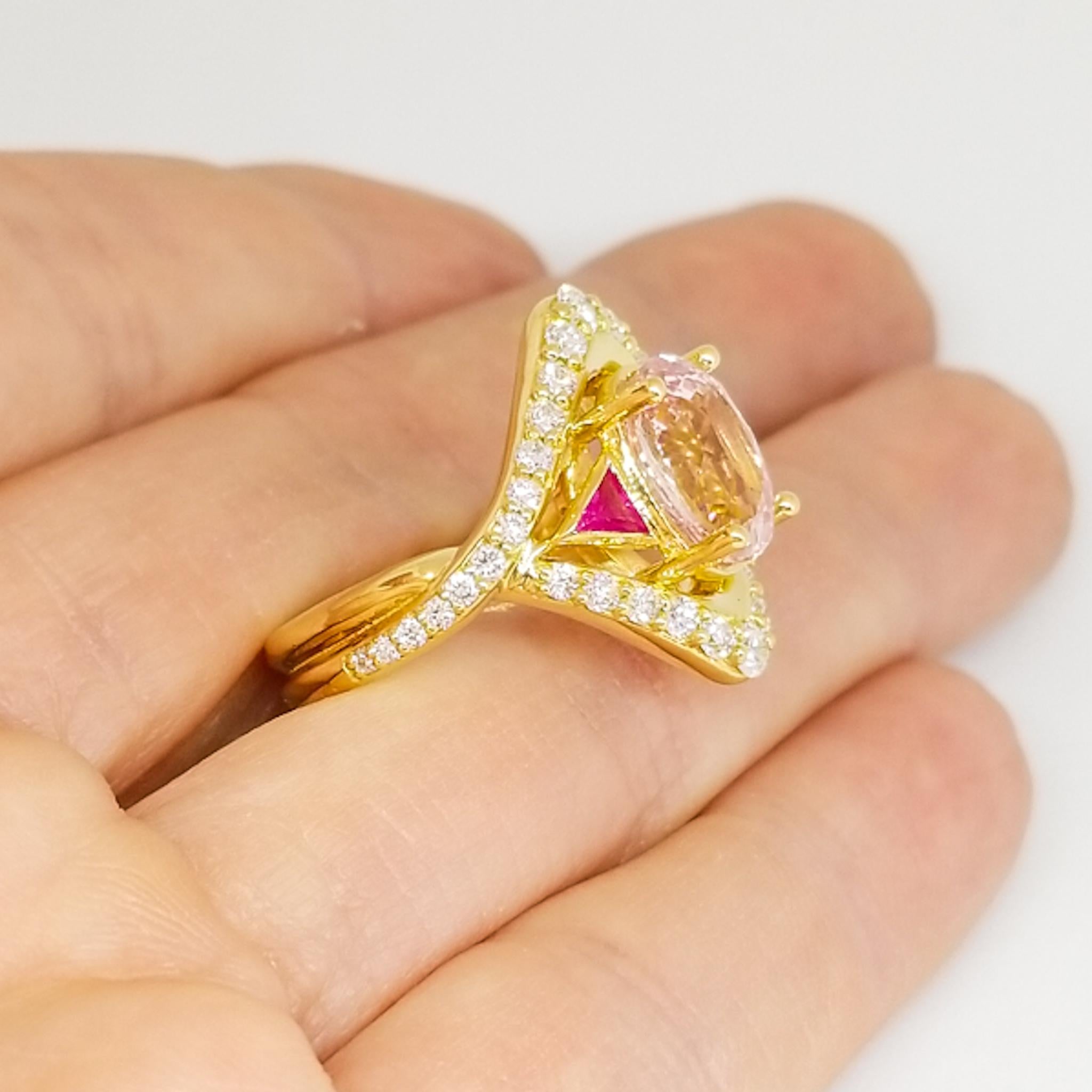 A 3.45 Carat Natural Lotus Blossom Pink 